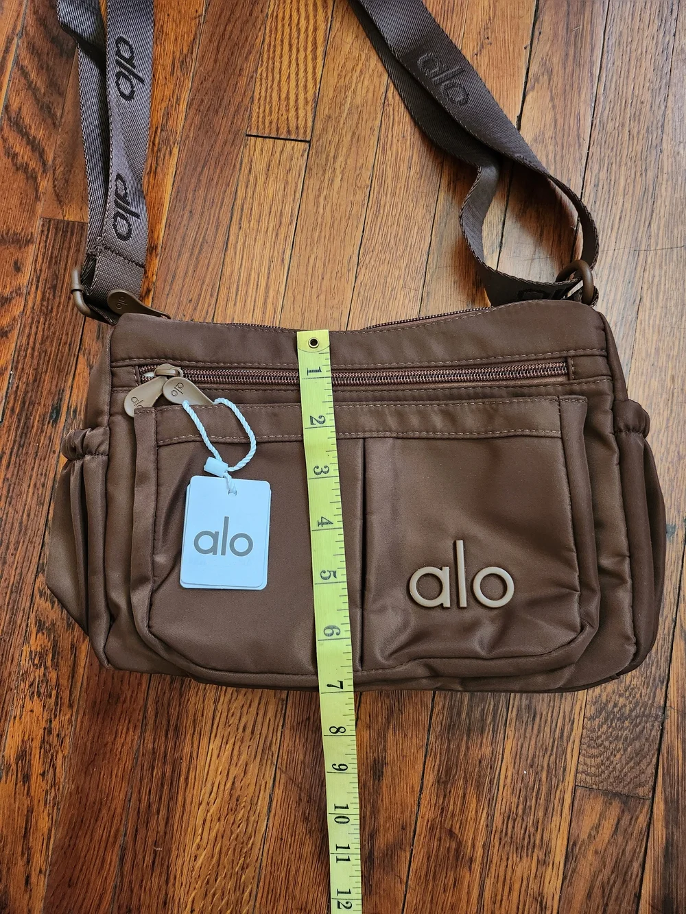 AL0 Y0ga Small Brown Crossbody Shoulder Bag